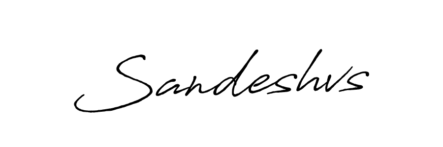 Use a signature maker to create a handwritten signature online. With this signature software, you can design (Antro_Vectra_Bolder) your own signature for name Sandeshvs. Sandeshvs signature style 7 images and pictures png