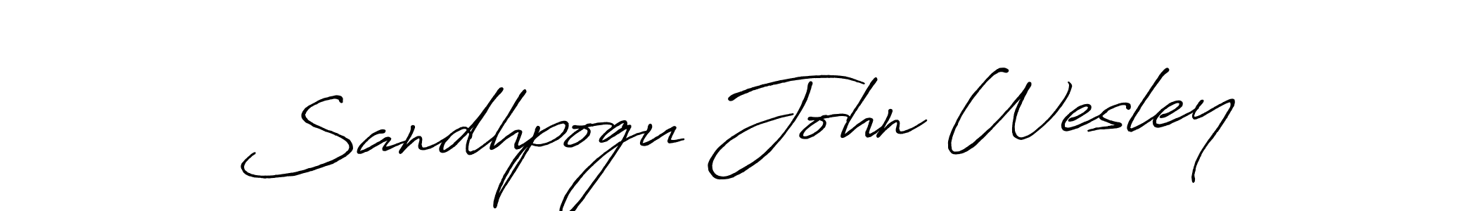 Design your own signature with our free online signature maker. With this signature software, you can create a handwritten (Antro_Vectra_Bolder) signature for name Sandhpogu John Wesley. Sandhpogu John Wesley signature style 7 images and pictures png