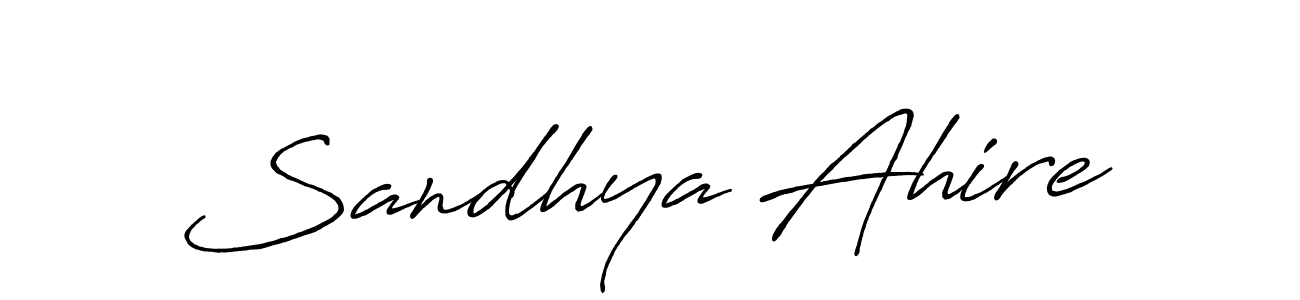 Sandhya Ahire stylish signature style. Best Handwritten Sign (Antro_Vectra_Bolder) for my name. Handwritten Signature Collection Ideas for my name Sandhya Ahire. Sandhya Ahire signature style 7 images and pictures png