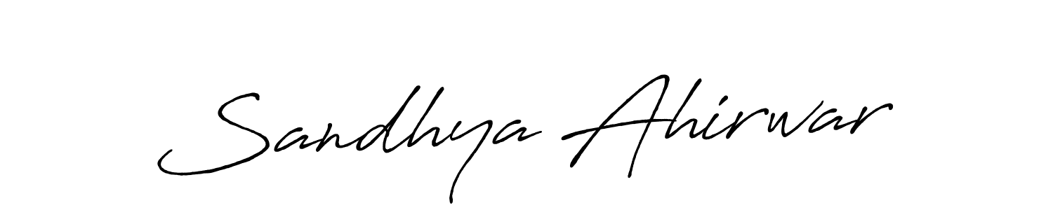 Design your own signature with our free online signature maker. With this signature software, you can create a handwritten (Antro_Vectra_Bolder) signature for name Sandhya Ahirwar. Sandhya Ahirwar signature style 7 images and pictures png