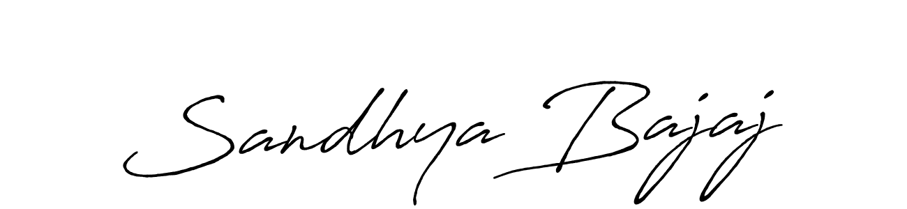 Use a signature maker to create a handwritten signature online. With this signature software, you can design (Antro_Vectra_Bolder) your own signature for name Sandhya Bajaj. Sandhya Bajaj signature style 7 images and pictures png