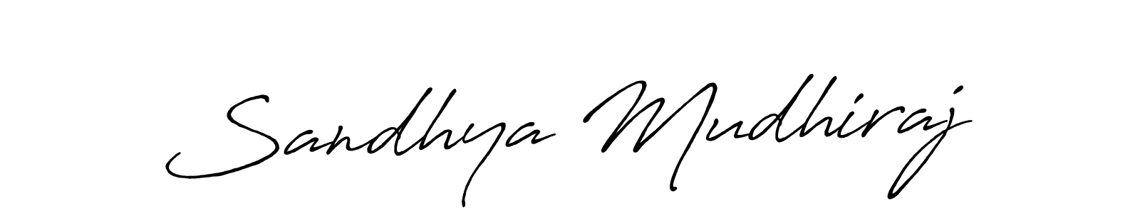 You should practise on your own different ways (Antro_Vectra_Bolder) to write your name (Sandhya Mudhiraj) in signature. don't let someone else do it for you. Sandhya Mudhiraj signature style 7 images and pictures png