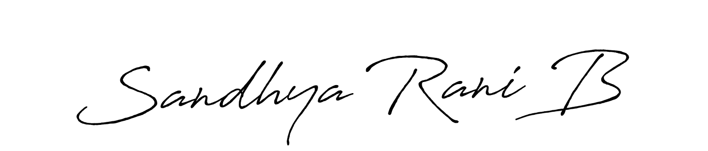 Also we have Sandhya Rani B name is the best signature style. Create professional handwritten signature collection using Antro_Vectra_Bolder autograph style. Sandhya Rani B signature style 7 images and pictures png