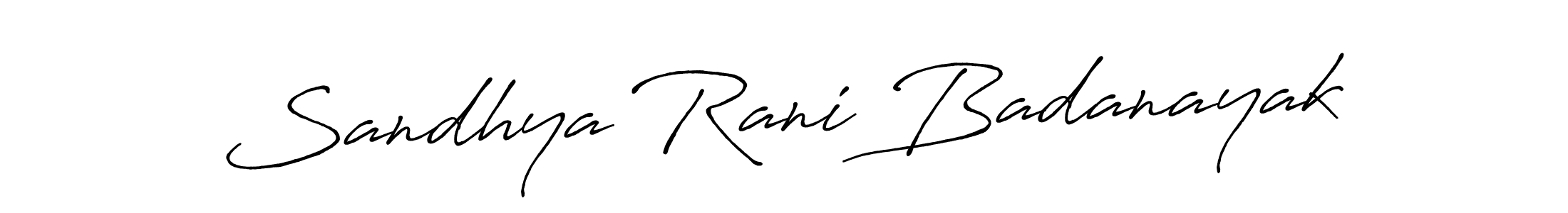 Use a signature maker to create a handwritten signature online. With this signature software, you can design (Antro_Vectra_Bolder) your own signature for name Sandhya Rani Badanayak. Sandhya Rani Badanayak signature style 7 images and pictures png