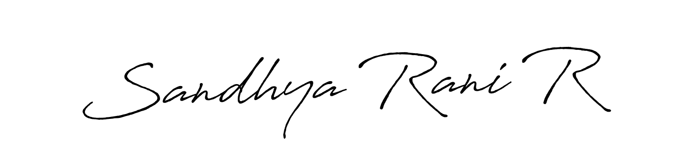 How to make Sandhya Rani R signature? Antro_Vectra_Bolder is a professional autograph style. Create handwritten signature for Sandhya Rani R name. Sandhya Rani R signature style 7 images and pictures png
