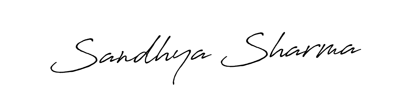 Sandhya Sharma stylish signature style. Best Handwritten Sign (Antro_Vectra_Bolder) for my name. Handwritten Signature Collection Ideas for my name Sandhya Sharma. Sandhya Sharma signature style 7 images and pictures png