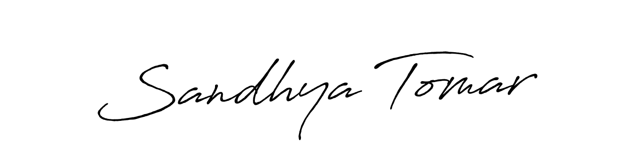 Create a beautiful signature design for name Sandhya Tomar. With this signature (Antro_Vectra_Bolder) fonts, you can make a handwritten signature for free. Sandhya Tomar signature style 7 images and pictures png