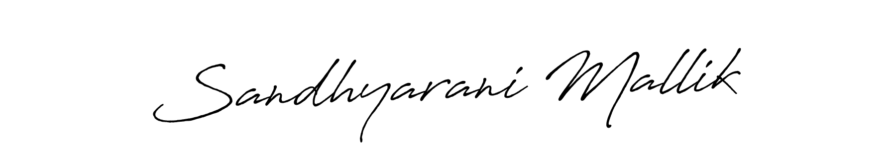 Make a beautiful signature design for name Sandhyarani Mallik. With this signature (Antro_Vectra_Bolder) style, you can create a handwritten signature for free. Sandhyarani Mallik signature style 7 images and pictures png