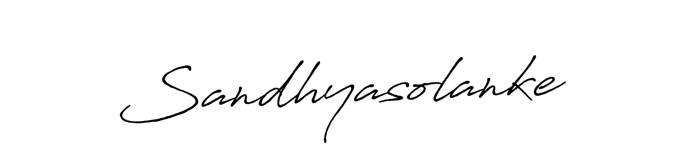 Make a beautiful signature design for name Sandhyasolanke. With this signature (Antro_Vectra_Bolder) style, you can create a handwritten signature for free. Sandhyasolanke signature style 7 images and pictures png