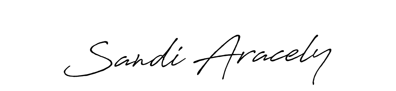 How to make Sandi Aracely signature? Antro_Vectra_Bolder is a professional autograph style. Create handwritten signature for Sandi Aracely name. Sandi Aracely signature style 7 images and pictures png