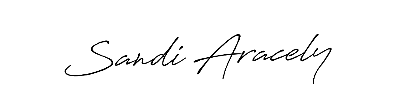 Make a beautiful signature design for name Sandi Aracely. With this signature (Antro_Vectra_Bolder) style, you can create a handwritten signature for free. Sandi Aracely signature style 7 images and pictures png