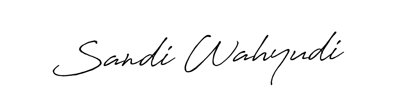 Also You can easily find your signature by using the search form. We will create Sandi Wahyudi name handwritten signature images for you free of cost using Antro_Vectra_Bolder sign style. Sandi Wahyudi signature style 7 images and pictures png