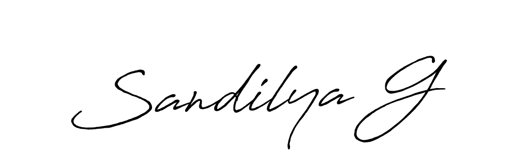 Make a beautiful signature design for name Sandilya G. Use this online signature maker to create a handwritten signature for free. Sandilya G signature style 7 images and pictures png