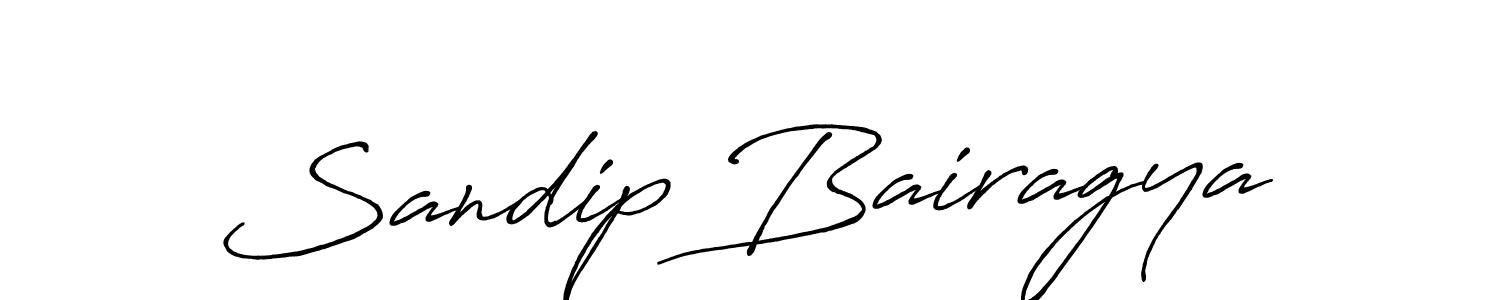 Make a beautiful signature design for name Sandip Bairagya. With this signature (Antro_Vectra_Bolder) style, you can create a handwritten signature for free. Sandip Bairagya signature style 7 images and pictures png