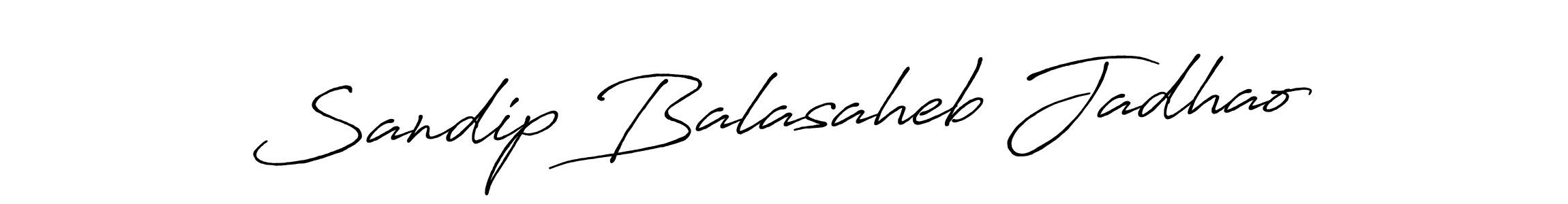 How to make Sandip Balasaheb Jadhao name signature. Use Antro_Vectra_Bolder style for creating short signs online. This is the latest handwritten sign. Sandip Balasaheb Jadhao signature style 7 images and pictures png