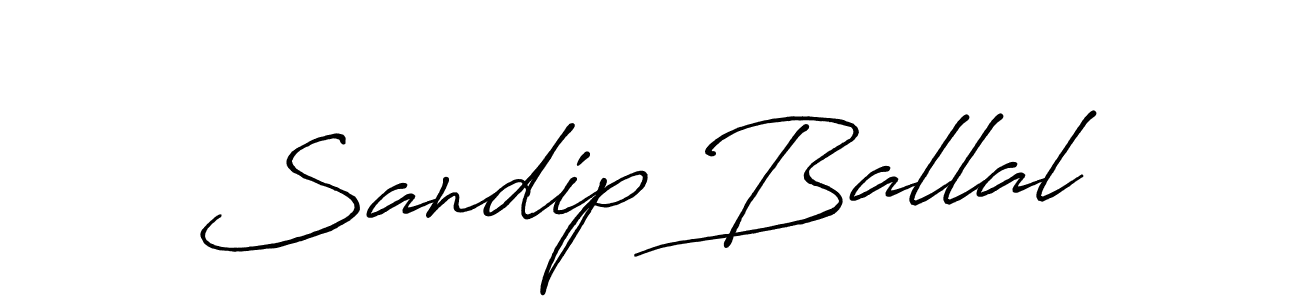 How to make Sandip Ballal name signature. Use Antro_Vectra_Bolder style for creating short signs online. This is the latest handwritten sign. Sandip Ballal signature style 7 images and pictures png