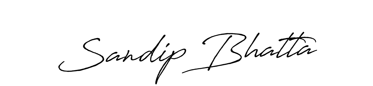 Make a beautiful signature design for name Sandip Bhatta. With this signature (Antro_Vectra_Bolder) style, you can create a handwritten signature for free. Sandip Bhatta signature style 7 images and pictures png