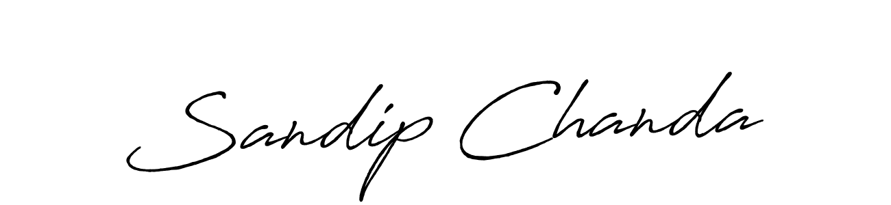 Design your own signature with our free online signature maker. With this signature software, you can create a handwritten (Antro_Vectra_Bolder) signature for name Sandip Chanda. Sandip Chanda signature style 7 images and pictures png