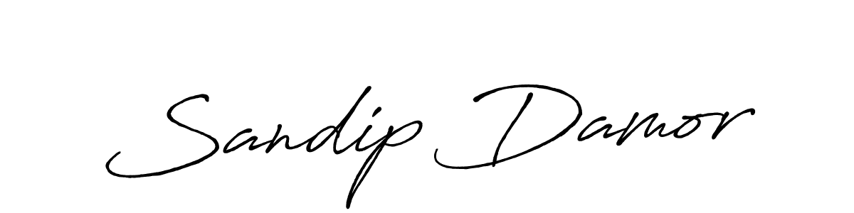 Design your own signature with our free online signature maker. With this signature software, you can create a handwritten (Antro_Vectra_Bolder) signature for name Sandip Damor. Sandip Damor signature style 7 images and pictures png