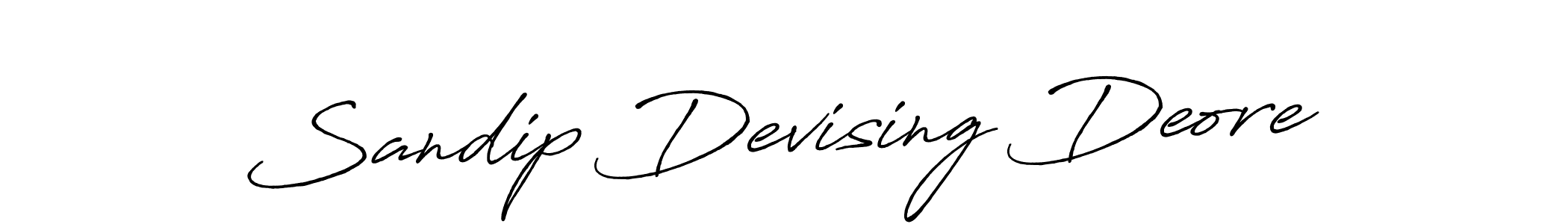 How to make Sandip Devising Deore name signature. Use Antro_Vectra_Bolder style for creating short signs online. This is the latest handwritten sign. Sandip Devising Deore signature style 7 images and pictures png