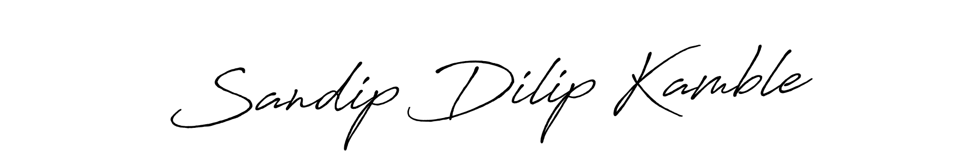 Sandip Dilip Kamble stylish signature style. Best Handwritten Sign (Antro_Vectra_Bolder) for my name. Handwritten Signature Collection Ideas for my name Sandip Dilip Kamble. Sandip Dilip Kamble signature style 7 images and pictures png