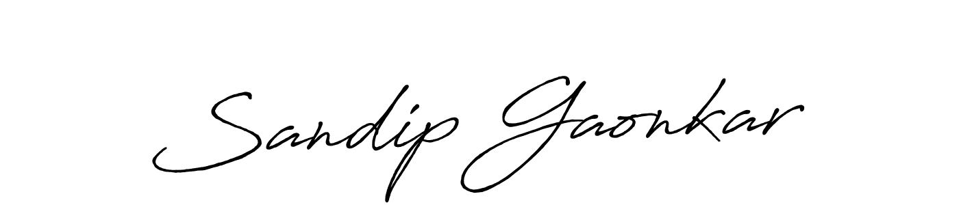 How to make Sandip Gaonkar signature? Antro_Vectra_Bolder is a professional autograph style. Create handwritten signature for Sandip Gaonkar name. Sandip Gaonkar signature style 7 images and pictures png