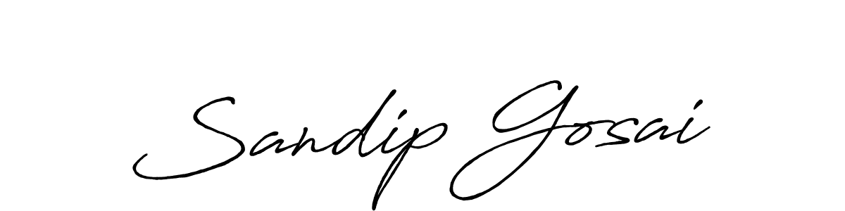 Design your own signature with our free online signature maker. With this signature software, you can create a handwritten (Antro_Vectra_Bolder) signature for name Sandip Gosai. Sandip Gosai signature style 7 images and pictures png
