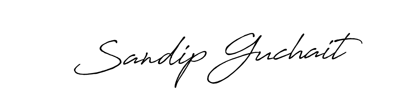 You should practise on your own different ways (Antro_Vectra_Bolder) to write your name (Sandip Guchait) in signature. don't let someone else do it for you. Sandip Guchait signature style 7 images and pictures png