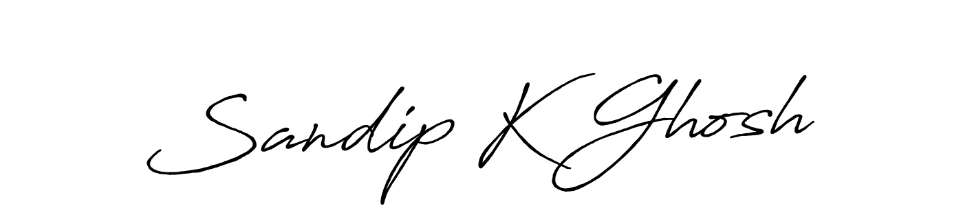 Also we have Sandip K Ghosh name is the best signature style. Create professional handwritten signature collection using Antro_Vectra_Bolder autograph style. Sandip K Ghosh signature style 7 images and pictures png