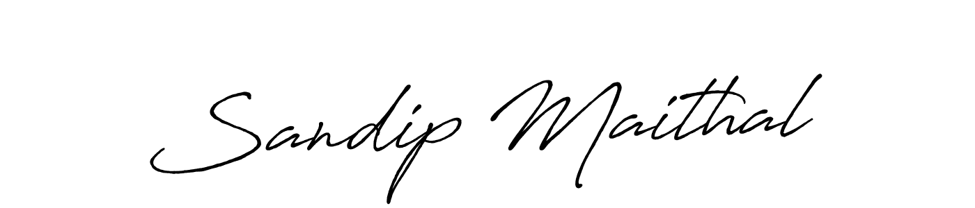 Design your own signature with our free online signature maker. With this signature software, you can create a handwritten (Antro_Vectra_Bolder) signature for name Sandip Maithal. Sandip Maithal signature style 7 images and pictures png