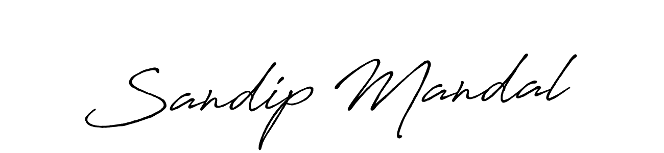 Sandip Mandal stylish signature style. Best Handwritten Sign (Antro_Vectra_Bolder) for my name. Handwritten Signature Collection Ideas for my name Sandip Mandal. Sandip Mandal signature style 7 images and pictures png