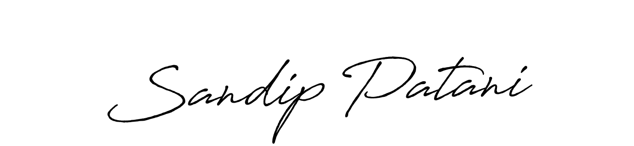 You should practise on your own different ways (Antro_Vectra_Bolder) to write your name (Sandip Patani) in signature. don't let someone else do it for you. Sandip Patani signature style 7 images and pictures png