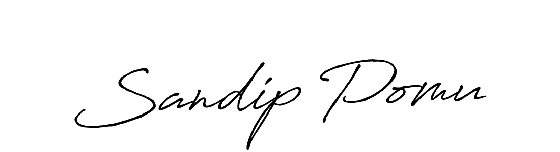 Make a short Sandip Pomu signature style. Manage your documents anywhere anytime using Antro_Vectra_Bolder. Create and add eSignatures, submit forms, share and send files easily. Sandip Pomu signature style 7 images and pictures png