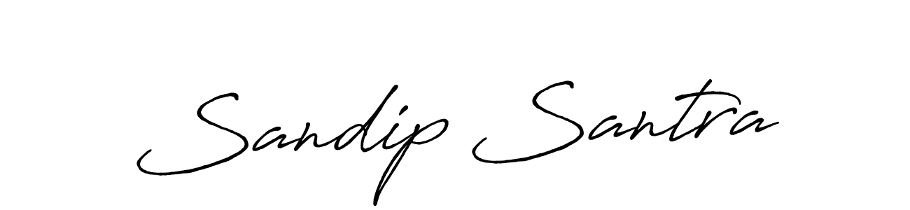 Create a beautiful signature design for name Sandip Santra. With this signature (Antro_Vectra_Bolder) fonts, you can make a handwritten signature for free. Sandip Santra signature style 7 images and pictures png