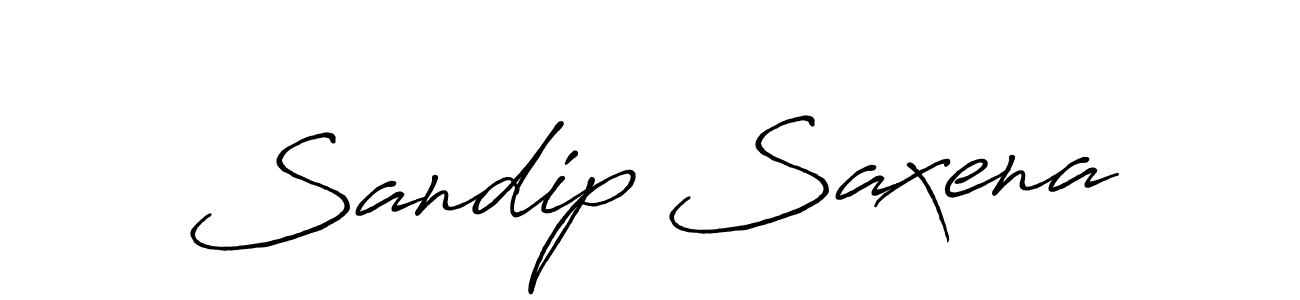 Create a beautiful signature design for name Sandip Saxena. With this signature (Antro_Vectra_Bolder) fonts, you can make a handwritten signature for free. Sandip Saxena signature style 7 images and pictures png