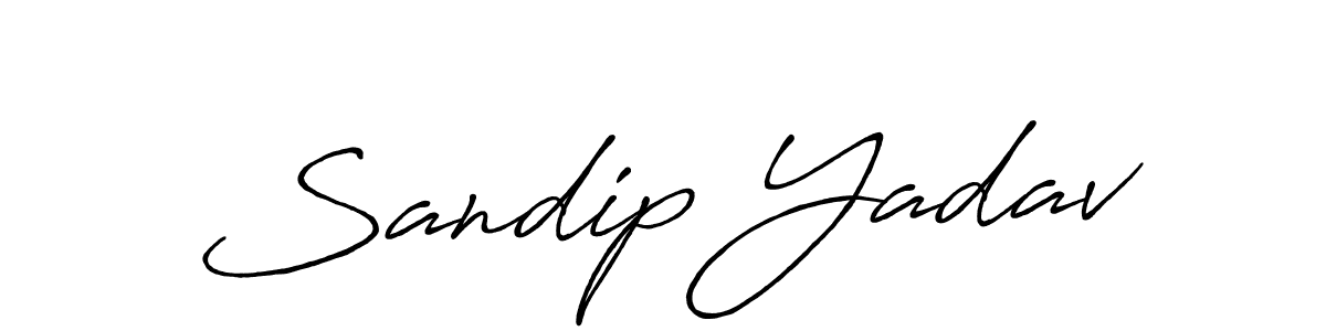 Design your own signature with our free online signature maker. With this signature software, you can create a handwritten (Antro_Vectra_Bolder) signature for name Sandip Yadav. Sandip Yadav signature style 7 images and pictures png