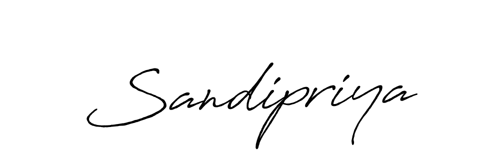 Make a beautiful signature design for name Sandipriya. With this signature (Antro_Vectra_Bolder) style, you can create a handwritten signature for free. Sandipriya signature style 7 images and pictures png