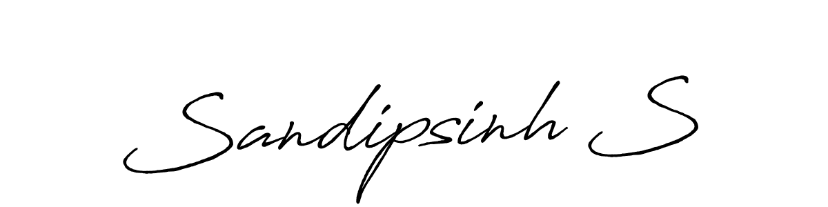 How to make Sandipsinh S signature? Antro_Vectra_Bolder is a professional autograph style. Create handwritten signature for Sandipsinh S name. Sandipsinh S signature style 7 images and pictures png
