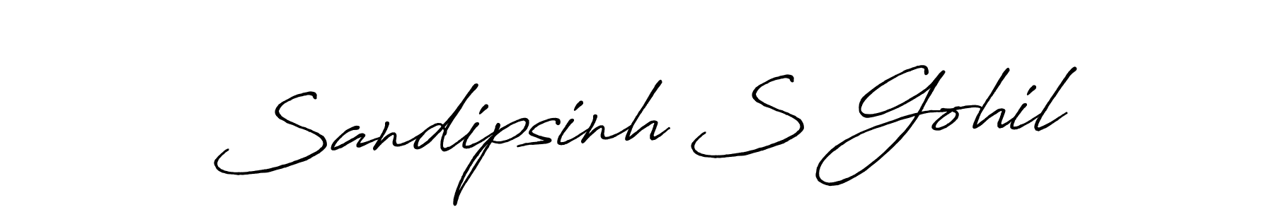 Also we have Sandipsinh S Gohil name is the best signature style. Create professional handwritten signature collection using Antro_Vectra_Bolder autograph style. Sandipsinh S Gohil signature style 7 images and pictures png