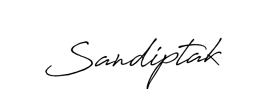 Make a beautiful signature design for name Sandiptak. With this signature (Antro_Vectra_Bolder) style, you can create a handwritten signature for free. Sandiptak signature style 7 images and pictures png