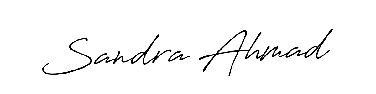 Also You can easily find your signature by using the search form. We will create Sandra Ahmad name handwritten signature images for you free of cost using Antro_Vectra_Bolder sign style. Sandra Ahmad signature style 7 images and pictures png