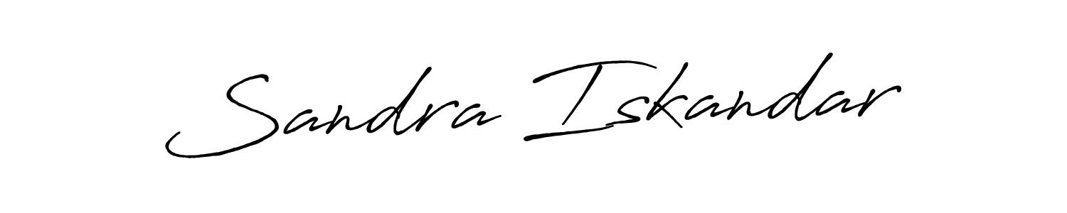 How to make Sandra Iskandar name signature. Use Antro_Vectra_Bolder style for creating short signs online. This is the latest handwritten sign. Sandra Iskandar signature style 7 images and pictures png