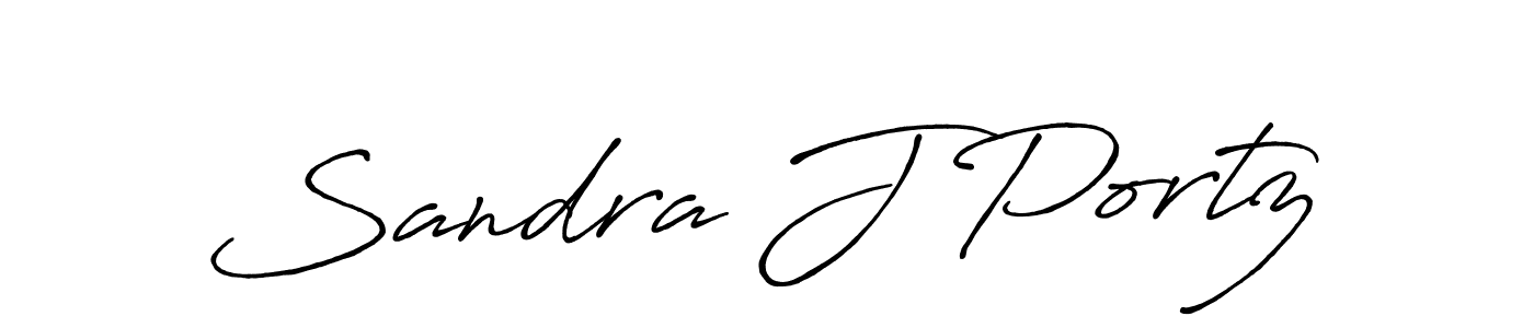 Create a beautiful signature design for name Sandra J Portz. With this signature (Antro_Vectra_Bolder) fonts, you can make a handwritten signature for free. Sandra J Portz signature style 7 images and pictures png