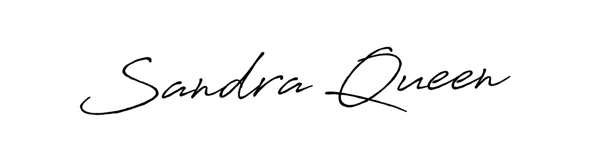 How to make Sandra Queen name signature. Use Antro_Vectra_Bolder style for creating short signs online. This is the latest handwritten sign. Sandra Queen signature style 7 images and pictures png