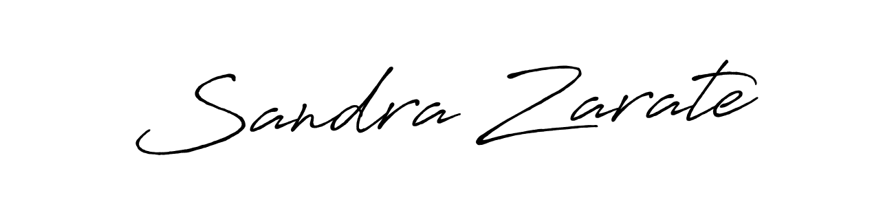 How to make Sandra Zarate name signature. Use Antro_Vectra_Bolder style for creating short signs online. This is the latest handwritten sign. Sandra Zarate signature style 7 images and pictures png