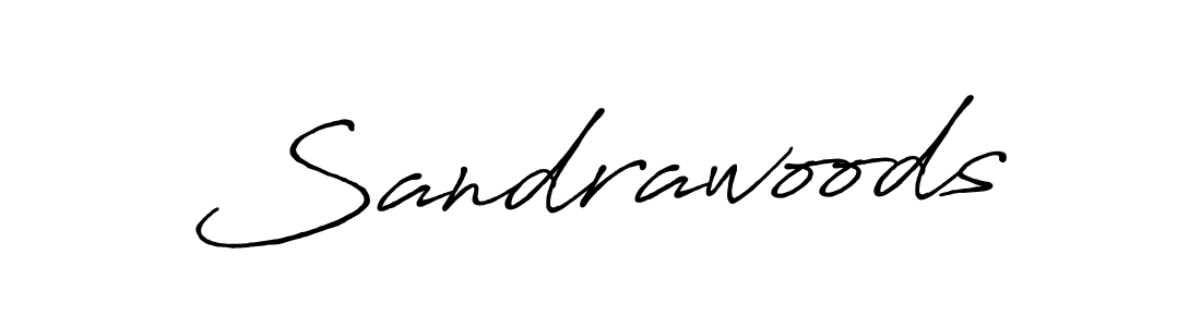 Create a beautiful signature design for name Sandrawoods. With this signature (Antro_Vectra_Bolder) fonts, you can make a handwritten signature for free. Sandrawoods signature style 7 images and pictures png