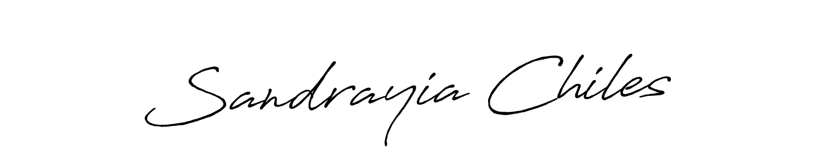 How to make Sandrayia Chiles signature? Antro_Vectra_Bolder is a professional autograph style. Create handwritten signature for Sandrayia Chiles name. Sandrayia Chiles signature style 7 images and pictures png
