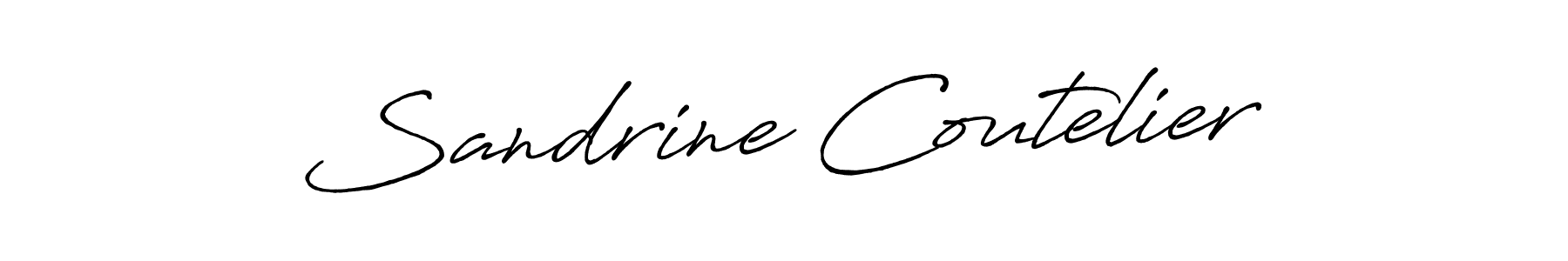 The best way (Antro_Vectra_Bolder) to make a short signature is to pick only two or three words in your name. The name Sandrine Coutelier include a total of six letters. For converting this name. Sandrine Coutelier signature style 7 images and pictures png