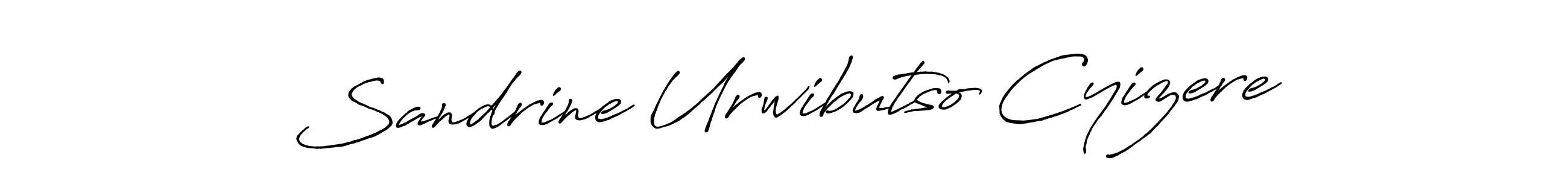 Create a beautiful signature design for name Sandrine Urwibutso Cyizere. With this signature (Antro_Vectra_Bolder) fonts, you can make a handwritten signature for free. Sandrine Urwibutso Cyizere signature style 7 images and pictures png
