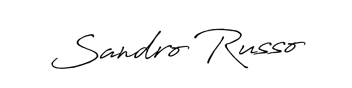 Make a beautiful signature design for name Sandro Russo. With this signature (Antro_Vectra_Bolder) style, you can create a handwritten signature for free. Sandro Russo signature style 7 images and pictures png